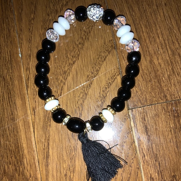 Black gemmed bracelet - Picture 1 of 1